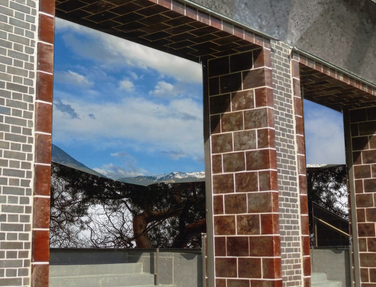 Fernsicht, Fototapete auf Plakatwand, Neuwerder, 3,56 m x 2,52 m, 2025

