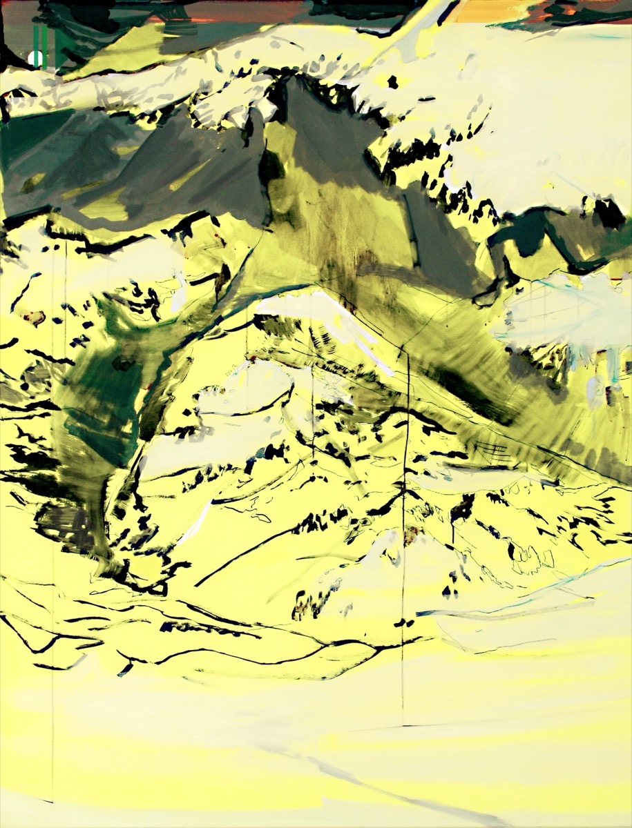 Floating 2 (urban),Acryl, Papier auf Leinwand, 100 cm x 130 cm, 2024