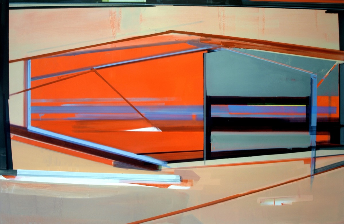 Großes rotes Haus, 130 cm x 200 cm, Acryl, Öl auf Leinwand , 2009